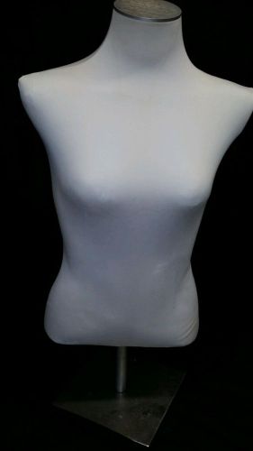 Female Tabletop Display Mannequin Torso Form With Adjustable Metal Stand