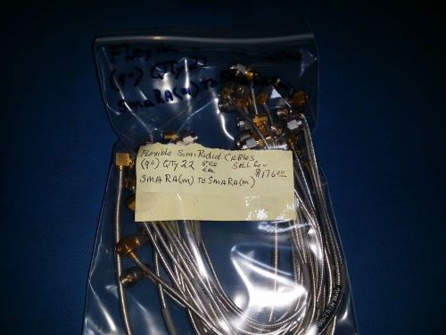Flexible Semi Rigid RF Cables  9&#034;  SMA Right Angle (M)   LOT QTY 22
