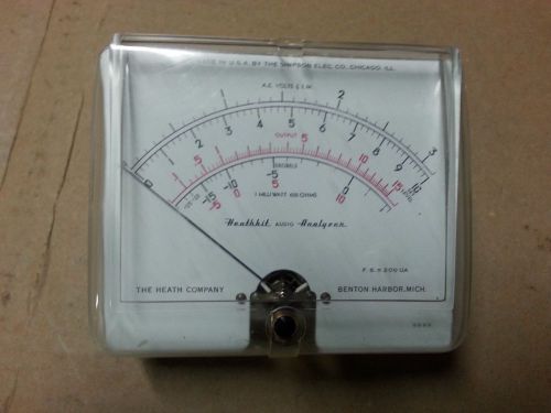 Heathkit Audio Analyzer Tester Meter Gauge 1 Milliwatt 600 OHMS USA Heath Co.