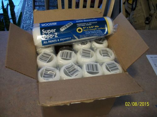 Case (12) of wooster super-doo-z 9 inch x 3/8 inch roller covers.new. for sale