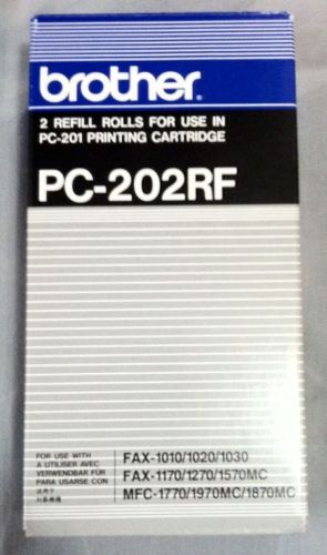 BROTHER PC-202RF 2 REFILL ROLLS FOR USE IN PC-201 PRINTING CARTRIDGE