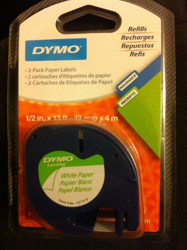 NEW 2 Pack DYMO 10697 White Paper Labels LetraTag