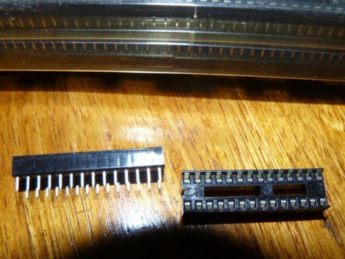 Lot 4 not 2 28 Pin Narrow Skinny DIP IC Socket Solder .2 Atmega328p
