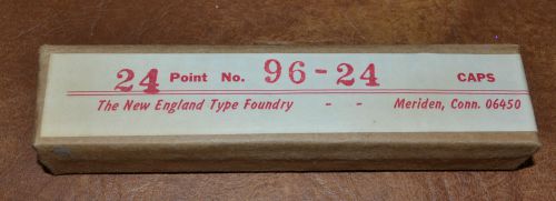 LETTERPRESS METAL TYPE, #96 - 24 pt. New England Type, SANS Condensed,