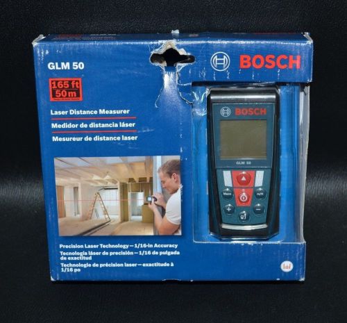 Bosch GLM 50 Laser Distance Measurer with 165-Feet Range and Backlit Display