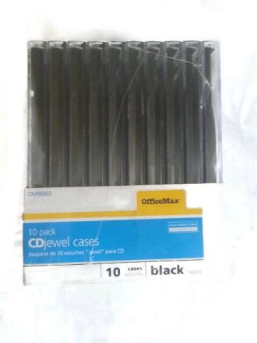 Office Max 10-Pack CD Jewel Cases Black