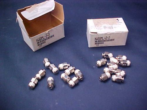 Lot of 20 - Parker XW68ML-2-2 Quick Connect 1/8&#034; Tubing Fittings  - New
