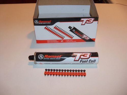 Ramset t3 fuel and 3/4&#034; pins for concrete 1000 count for sale