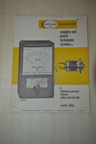 The zero-max tachometers brochure group lot (jrw #069) for sale