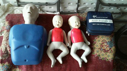 Nasco Life Form Adult and 2 Infant CPR MANIKINS W/ AED TRAINER 2