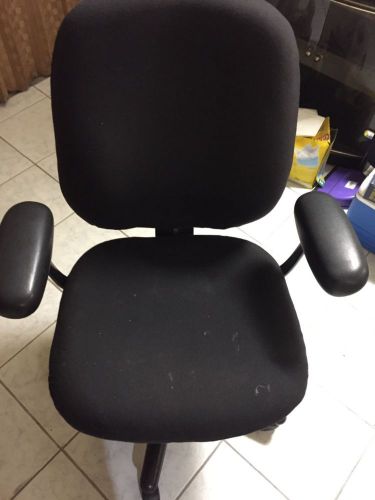 Black fabric computer chair with steel frame for sale