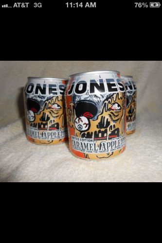 UNopened LIMITED Halloween Jones Soda Caramel Apple 8 oz Zombie aluminum 12 Cans