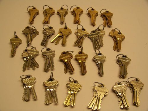 schlage keys 25 sets of 4  factory pre cuts  SC -1 locksmith Re-key