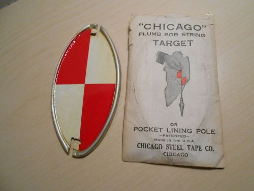 Rare &#034;CHICAGO&#034; METAL PLUMB BOB STRING TARGET U.S. PATENT NO. 1101375 Made in USA