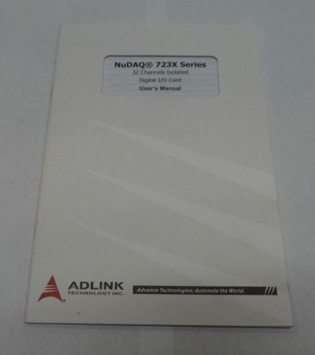 AdLink NuDAQ 723X Series Digital I/O Card User&#039;s Manual, 50-11103-2040