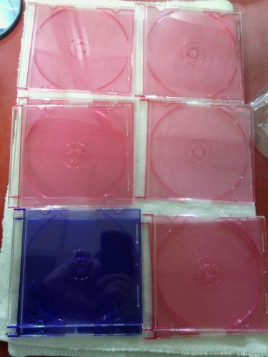 10* Slim Thin Jewel Cases, Multi-colored,for  CD/DVD