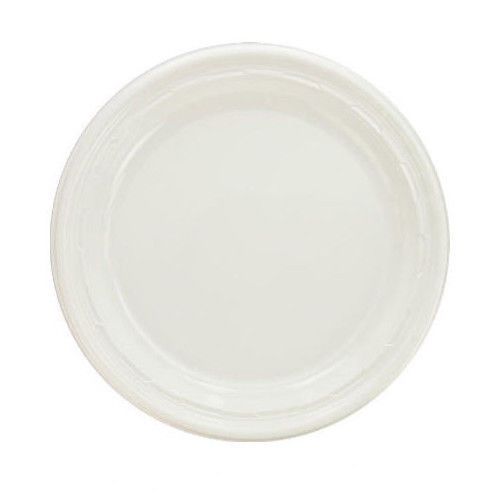 DART® 9&#034; Plastic Round Plates 125/Pack in White