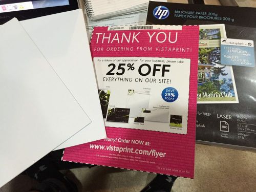 HP Brochure/Flyer Paper 200g MORE THAN 100 Sheets Glossy 8.5 x 11&#034; 52LB Q6608A