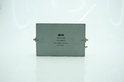 Elisra RF Microwave Amplifier 20 - 90 MHz 26dBm 22dB gain TESTED