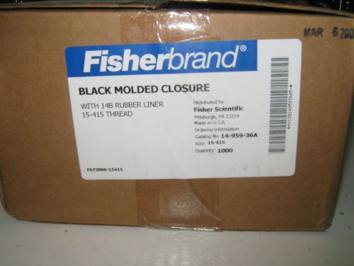 FISHERBRAND BLK. MOLDED CLOSURE 14-959-36A*NIB*