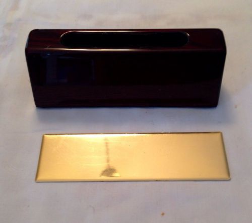 Wood Name Plate/Business Card Holder