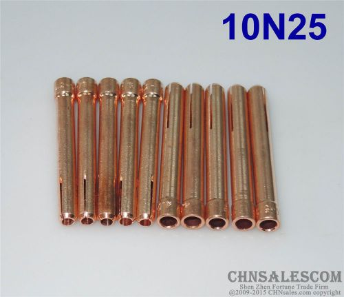 10 pcs 10N25 Collets for Tig Welding Torch WP-17 WP-18 WP-26 3.2mm 1/8&#034;
