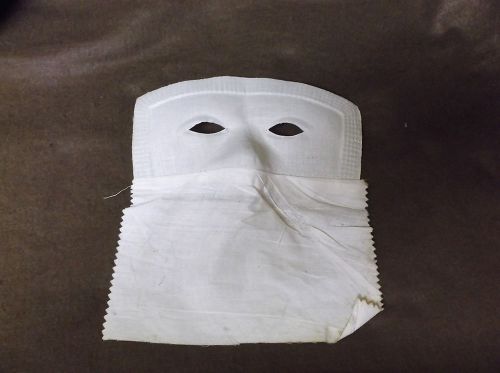 Vintage creepy full face mask , formed cotton , burn victims? surgical? for sale