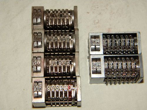 6 TOTAL LETTERPRESS NUMBERING MACHINES  2 COUNT-ITALY, 4 ATLANTIC-GERMANY