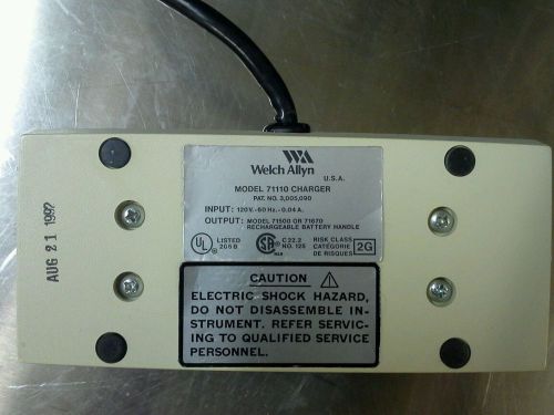 Welch allyn 71110 charger base as pictured working for sale