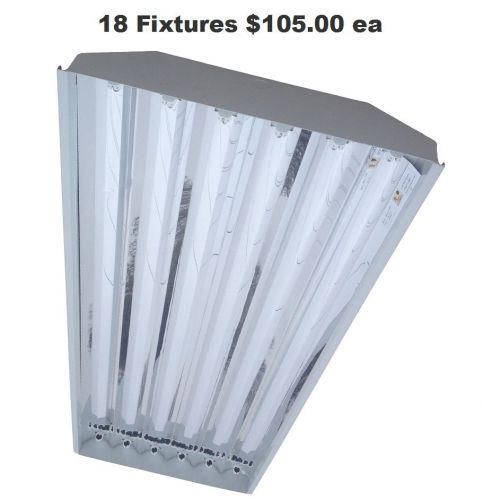 High bay fluorescent 6 lamp t5ho high output - new - (qty 18 fixtures @ $105ea) for sale