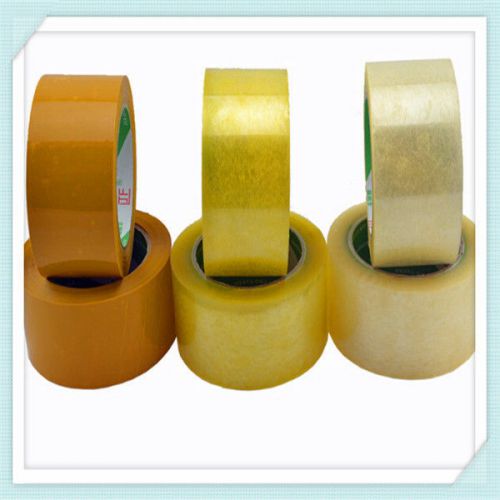 Lot packing carton sealing packaging tape 2&#034; 110 yds 330ft. tan clear 1.6 mil for sale