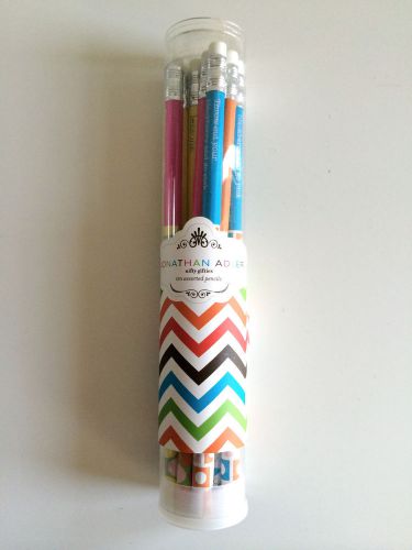 NIB Jonathan Adler Stationery &amp; Gifts Set of 10 Cute Assorted Pencils