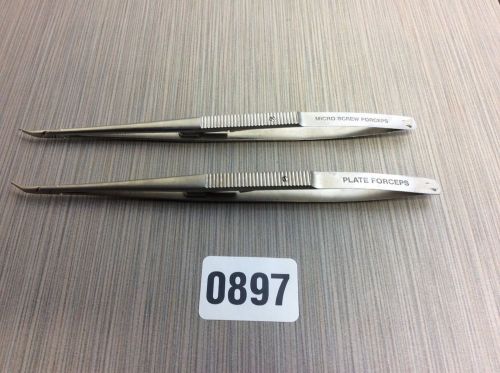 Synthes Plate Forceps 348.95 345.98 Surgical Lot of 2 #877