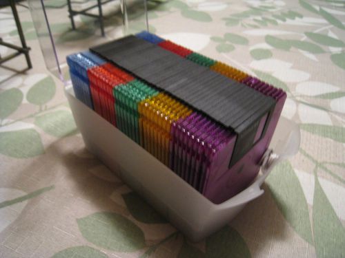Memorex 3.5&#034; IBM PC-Formatted 2SHD 2HD Floppy Disks Multi Colored 40 1.44MB Case