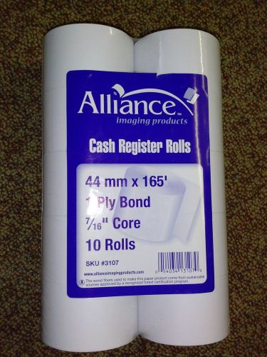 Cash Register Rolls 44mm x 165&#039; 1Ply 1/16&#034; Core Case of 97 Rolls