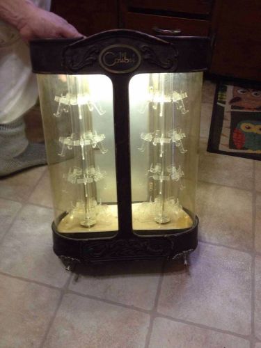 ANTIQUE CALIBRI  LIGHTER DISPLAY LIGHTED ROTATES COUNTER TOP SIZE