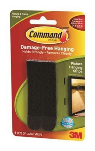 Picture Hanging Strips w/Adhes, Lrg, Holds 4lbs., 4/PK, BK Qty:6