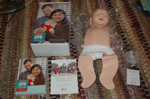 New infant cpr anytime manikin training baby doll dvd instruction kit for sale