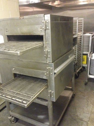 LINCOLN IMPINGER ELECTRIC 1132 DOUBLE STACK CONVEYOR PIZZA OVEN