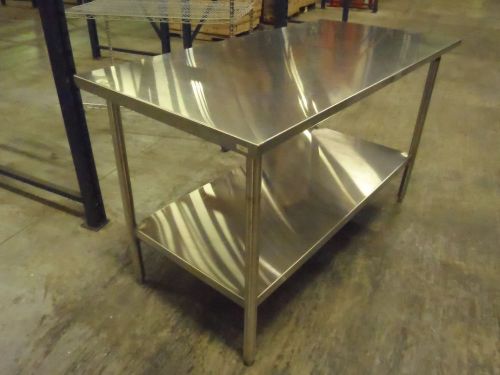 John Boos model ST6 3060SSW  stainless 30&#034;X60&#034; lab kitchen table with ss shelf