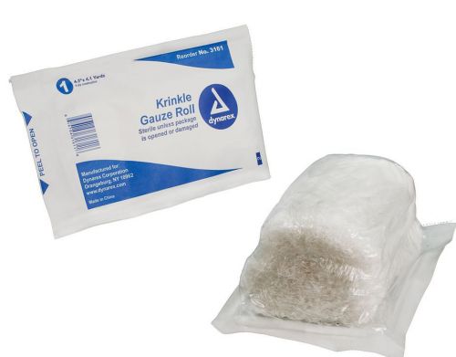 Dynarex 3161 Krinkle Gauze Roll, Sterile : SOLD INDIVIDUALLY