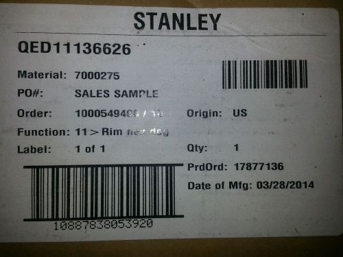 New stanley commercial hardware heavy duty rim exit device 36&#034; qed100 for sale