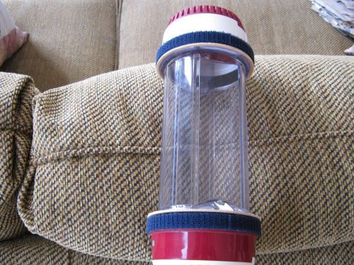 New diebold clear pneumatic bank tube/can cylinder for drive thru red white blue for sale