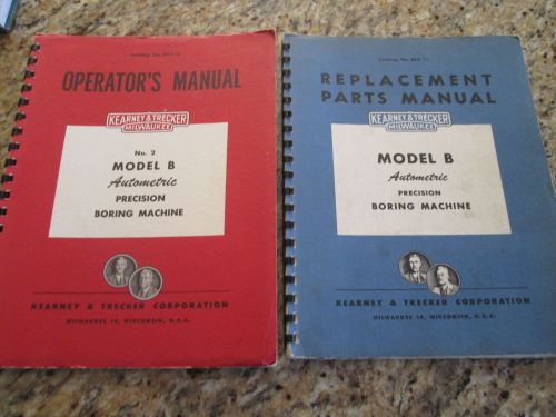 Kearney &amp; Trecker Model B Precision Boring Machine Operators &amp; Parts Manuals