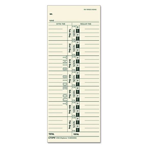 Acroprint, Cincinnati, Lathem, Simplex, Stromberg Time Card 3 1/2 x 9, 500/Box