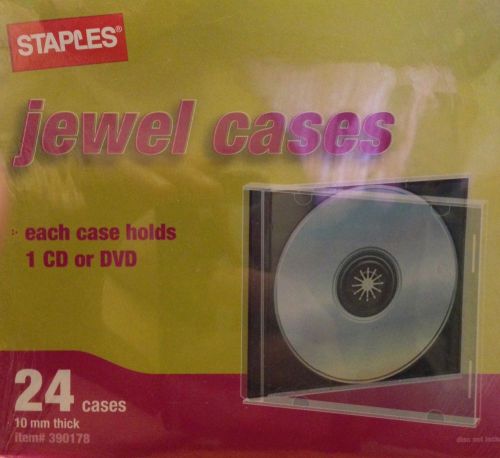 24pk CD Jewel Cases Clear CD DVD Blu ray  New Sealed Box