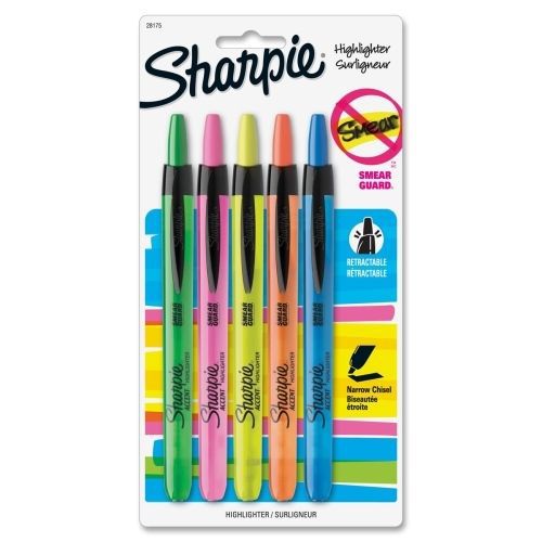 Sharpie Accent Highlighter - Chisel - Assorted Ink - 5 / Set - SAN28175PP