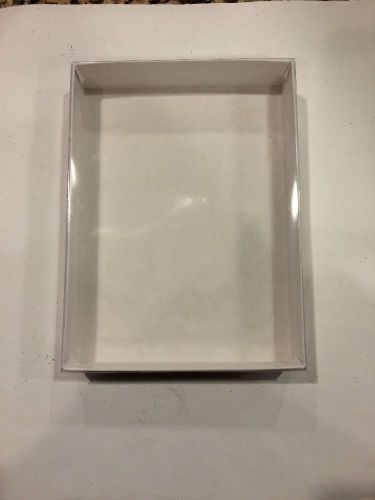 New White Swirl View-It Stationery/Gift/Card Boxes 6 9/16 x 4 13/16 x 1