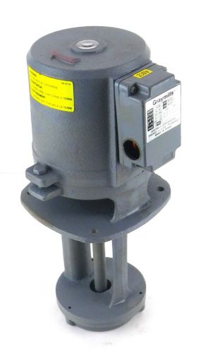 Graymills imv25-f 1/4 hp 230/460 volt 3 phase 20 gpm  immersion coolant pump 1aa for sale