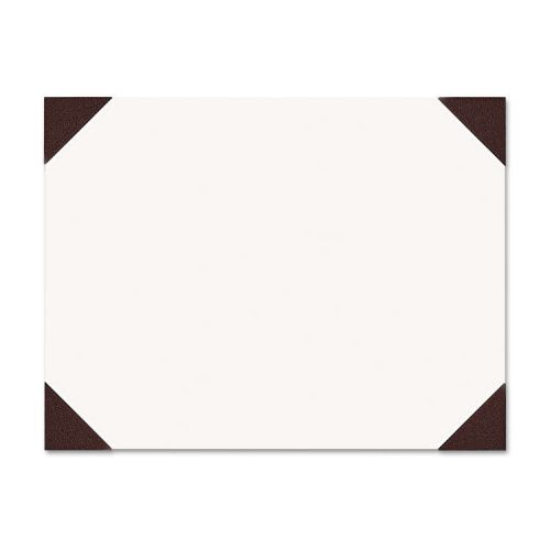 Ecotones Desk Pad, 25-Sheet Pad, 22 x 17, Moonlight Cream/Brown